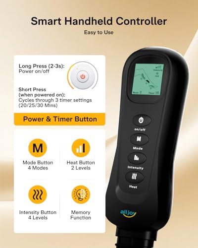 Image of ALLJOY Leg Massager with Heat and Compression, Sequential Leg Compression Massager Boots with 2 Heat 4 Mode 4 Intensity, Leg Massager for Circulation and Pain Relief FSA