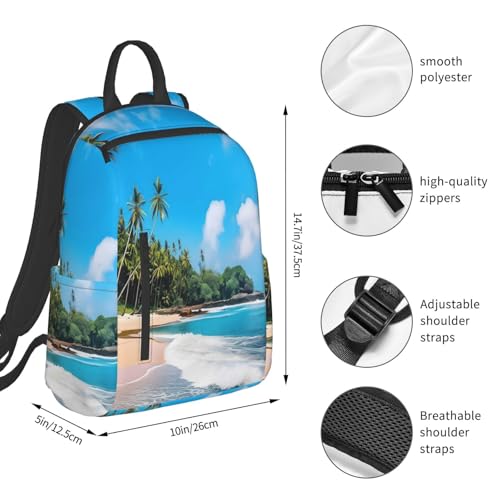 Hawaiian Beach Tropical Palm Tree Backpack for Women Men Lightweight Laptop Backpack Casual Daypack Backpacks Purse Travel Hiking Backpack4