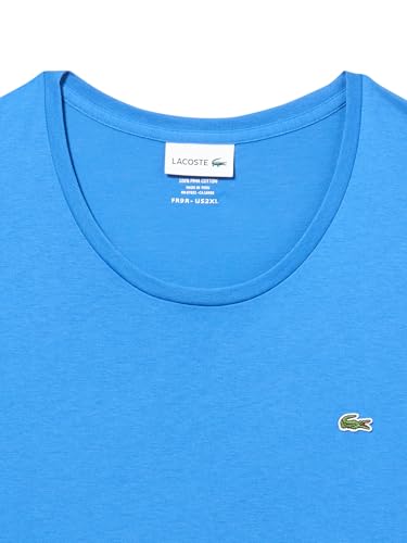 Image of Lacoste Men's Tall Fit V-Neck Short Sleeve Regular Fit Pima Cotton T-Shirt