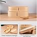 Ztaovn Japanese Wooden Lunch Box, Bento Box Premium Quality Double Layer Natural Wooden Food Container with Elastic Band, Sushi Box Waist Shape, Gifts for Women Bento Boxs(Single layer A)