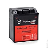 Garantía: 6 meses NX - Batería Moto YB14L-A2 / NB14L-A2 / 12N14-3A 12V 12Ah