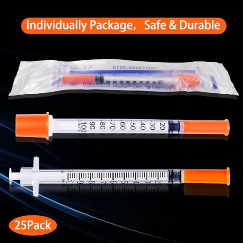 Image of 1ml Syring 30G 1 /2 Inch 13mm, Lab Supplies Individually Wrapped 25 Pack