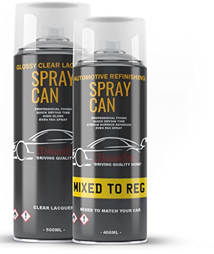 Xtremeauto Aerosol Spray Paint Can Kit Mixed To Car Registration Mixed By Car Registration Reg Mixed To Match Car Paint Perfect Match (Aerosol + Lacquer)