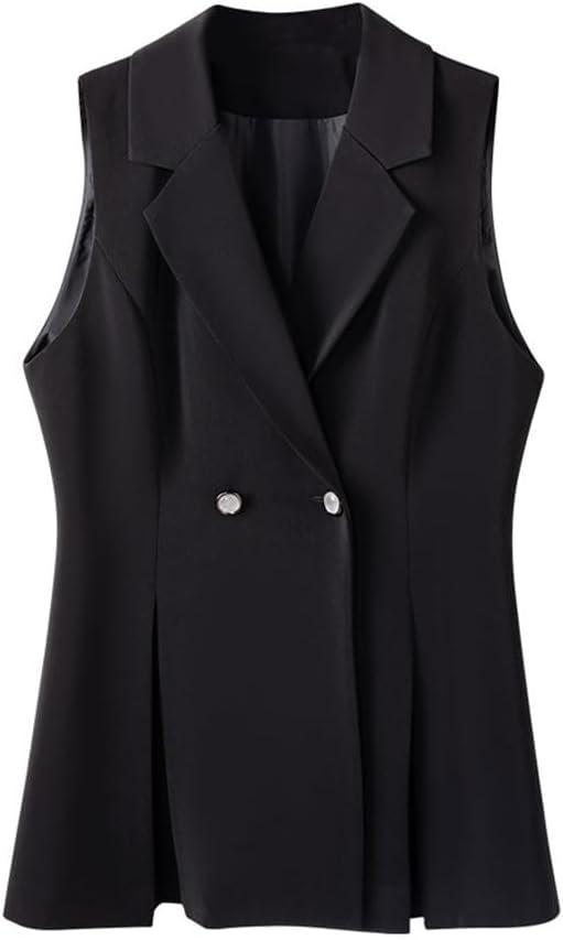 IDEALSANXUN Vest for Women Fashion Casual Notch Lapel Slim Fit Sleeveless Blazer Jackets