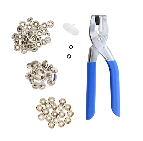 Redneck Convent Snap Pliers 73-Piece Set (Sockets, Caps, Eyelets, Studs) Button Fastener Installation Canvas, Marine, Heavy-Duty Fabric