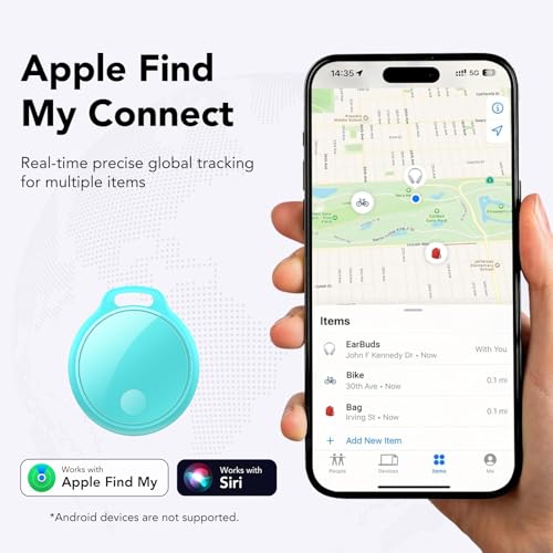 Image of Air Tracker Tags-4 Pack: Smart Bluetooth Tracker, Compatible with Apple Find My APP (iOS Only) Replaceable Battery, IP67 Waterproof, Suitable for Luggage, Wallets, Backpacks, Keys Tracking Tag
