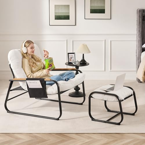 ONBRILL Oversized Modern Accent Chair with Ottoman, Comfy Living Room