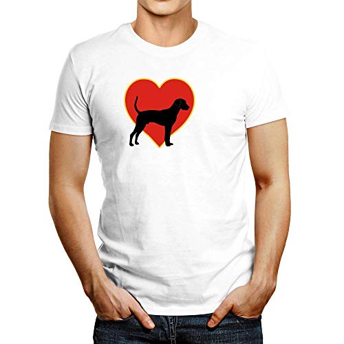 Idakoos Plott Hound Heart Love T-Shirt L White