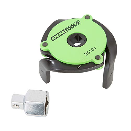 OEM TOOLS 25101 Adjustable Magnetic 3-Jaw Oil Filter Wrench, Green, 2.4