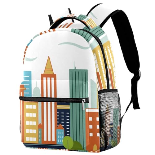 Sac à dos ville colorée multicolore au design original pour femmes et ados