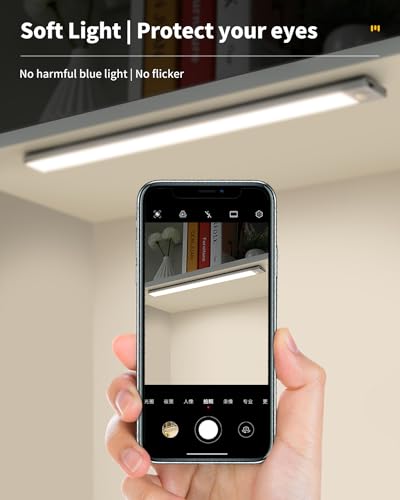 Nickluc MZ-CT1002 Under Cabinet Lighting, 74 Led Rechargeable Battery Operated Motion Sensor Light Indoor, 2 Pack Magnetic Dimmable Closet Lights, Wireless Under Counter Lights thumb #5