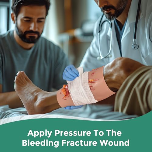 Image of Wound Packing Trainer, Open Fracture Wound Trainer Sleeve | Wound Dressing Training Model, Stop the Bleeding Training Kit for Meidcal Education