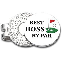 Gifts for Boss Golf Ball Marker Hat Clip for Men Boss Female Manager Coworker Leaving Gifts for Leader Mentor Supervisor Best Boss By Par Christmas National Boss Day Gifts Boo Basket Stuffers