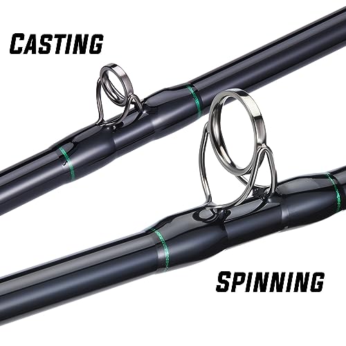 Sougayilang Caña para Pesca de Bagre Spinning y Casting, 2 Piezas, Media Pesada, Portátil para Viajes (7'/7'6''/8'') miniatura 5