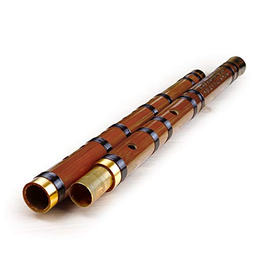Flauta de bambú Hecha a Mano de Instrumento Musical Tradicional Chino de línea Negra