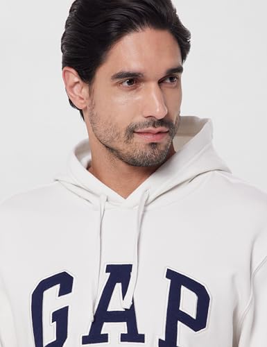 Image of Gap Men Embroidered Relaxed Fit Full Sleeve Hoodie