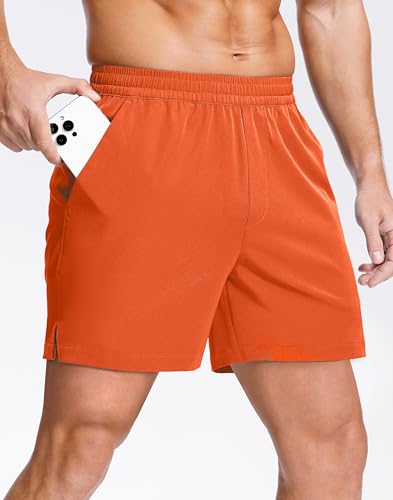 Image of GGJ Men's Lightweight Athletic Shorts with 2 Zipper Pockets 7 inch /9 inch /5 inch Gym Workout Running Quick Dry Tennis Shorts for Men