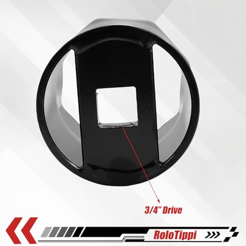 Image of 2-7 /8-Inch 8 Point Wheel Bearing Locknut Socket, 3 /4-Inch Drive, for Axle Nut Socket, Remove and Install Wheel Bearing Nuts, Carbon Steel, Powder-Coated (2-7 /8 inch 8PT, 3 /4 inch Drive)