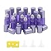 Ellbest 17pcs 5ml Rolling Glass Bottle for Essential Oil Colorful Roller Bottles with Stainless Steel Roller Balls & Funnels Reusable Bottle, perfect for travel, carrying outside (Matte Purple)
