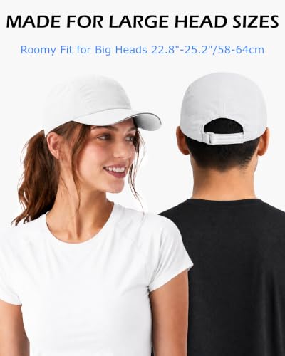 Image of Zylioo XL XXL Baseball Cap for Big Heads, Quick Dry Reflective Hat | Perforated Panels And Elastic Strap Add Breathable Comfort For Running, Golf, Walking, Travel, And Summer Wear