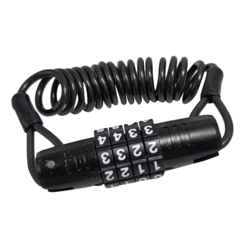 POPETPOP Bike Password Lock Durable Theft Wire Lock for Bicycles Scooters Motorcycles Portable Compact Design Easy to Use for Secure Storage