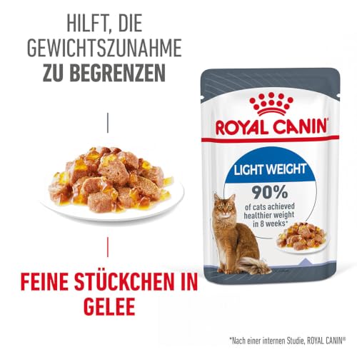 ROYAL CANIN LEIGHT Weight Care Katzenfeuchtnahrung in Gelee – 12 x 85 g