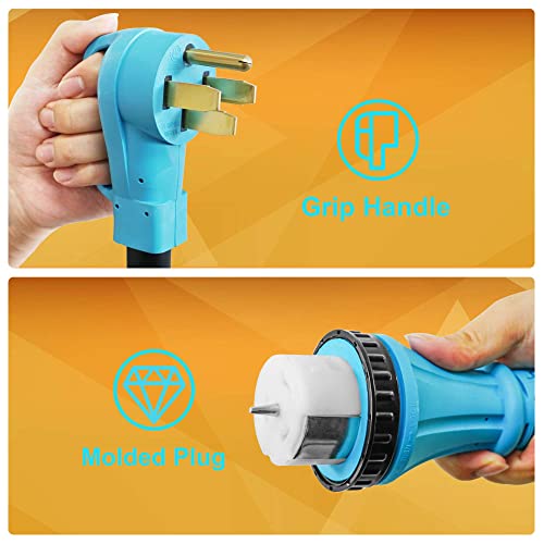 50 Amp 6.6 Feet Generator Extension Cord NEMA 14-50P Male to SS2-50R & CS6364 STW 6/3+8/1 AWG 125/250V Generator Power Cord Twist Lock Connectors for Generator to House UL Listed - Image 4