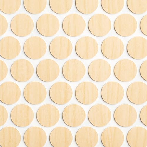 WidgetCo Hardrock Maple Fastcaps, Peel & Stick Screw Covers, Self-Adhesive Cover Caps (Sheets of 53 caps x Qty 20)