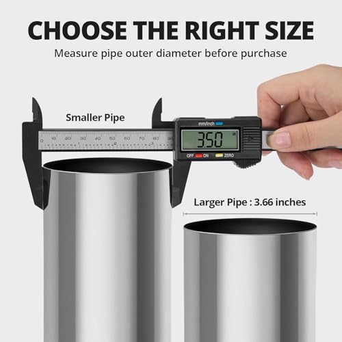 Image of EVIL ENERGY 3.5 inch Exhaust Clamp, 3 1 /2in Lap Joint Band Clamp Stainless Steel for Pipes, Mufflers, Catalytic Converters (2PCS, 3.5 inch)