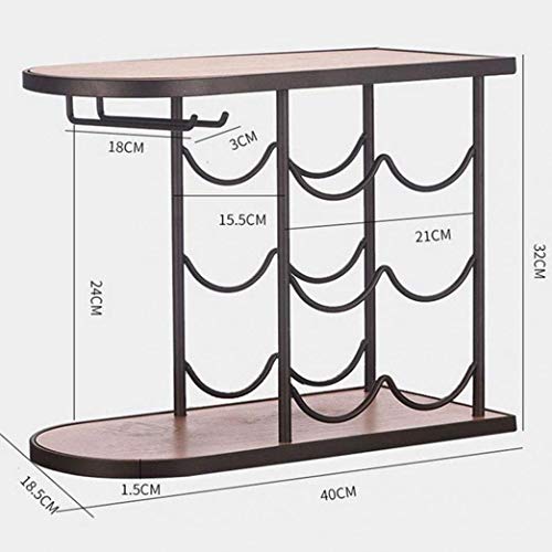 Soporte para botellas de vino de mesa para 6 botellas miniatura 6