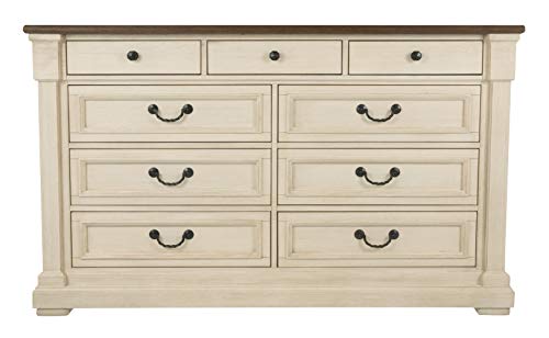 Signature-Design-by-Ashley-Bolanburg-Farmhouse-9-Drawer-Dresser-with-Dovetail-Construction-Antique-White-Weathered-Gray Signature Design by Ashley Bolanburg Farmhouse 9 Drawer Dresser with Dovetail Construction Antique White Weathered Gray