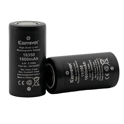 Keeppower IMR18350 1600mAh Li-ion Battery (2-Pack)
