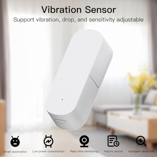 DollaTek Sensor de vibración inteligente El sensor de movimiento admite la detección de caída de vibración y sensibilidad ajustable Compatible con Tuya Smart Life - imagen 6