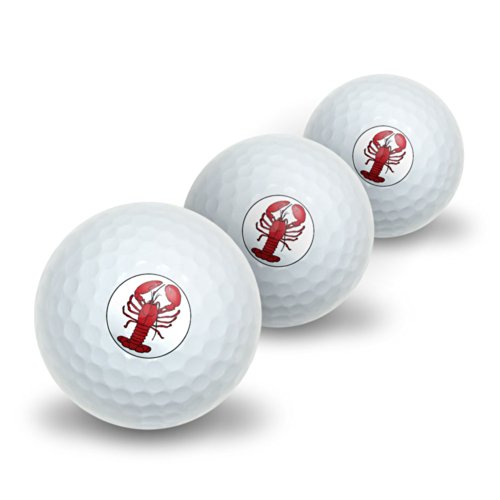 GRAPHICS & MORE Lobster Novelty Golf Balls 3 Pack