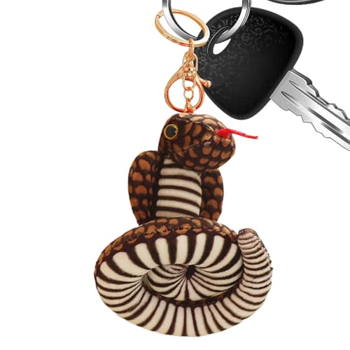 Kixolazr Llavero de peluche de serpiente,Llavero de serpiente de peluche pequeño - Lindo colgante de mochila de | Lindo colgante de llavero de felpa de, de animal