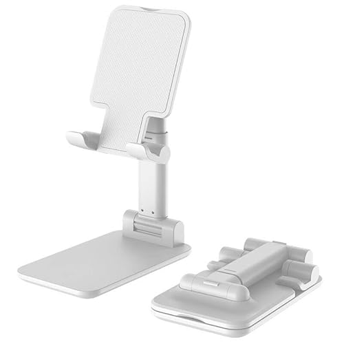DRAGON SLAY Support de Bureau Pliable pour téléphones Mobiles et tablettes jusqu'à 11 ", Hauteur et Angle réglables pour Les appels vidéo, l'étude, Les Jeux (Blanc) Cover