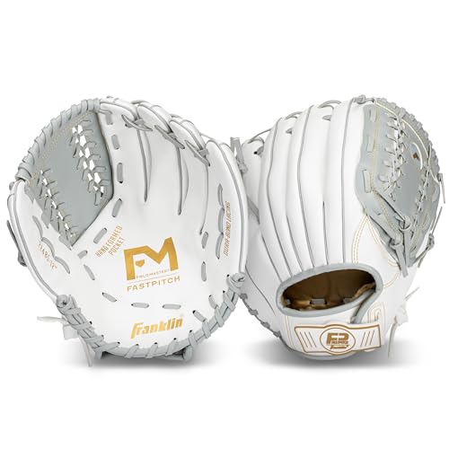 Franklin Sports Field Master Fastpitch Glove - 12" Righty - White + Grey - image 2