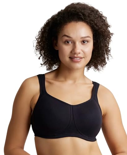 Image of Jockey FE78 Women Wirefree Padded Super Combed Cotton Elastane Stretch Full Coverage Plus Size Bra with Broad Cushioned Fabric Strap