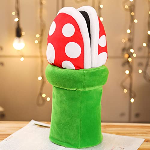 Funny Cosplay Slippers Cute Cotton Shoes Cannibal Flower Home Wear with Small Storage Bucket for Women Mens Teens3