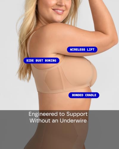 Image of HONEYLOVE Crossover Wireless Bra - Comfortable Support with No Underwire