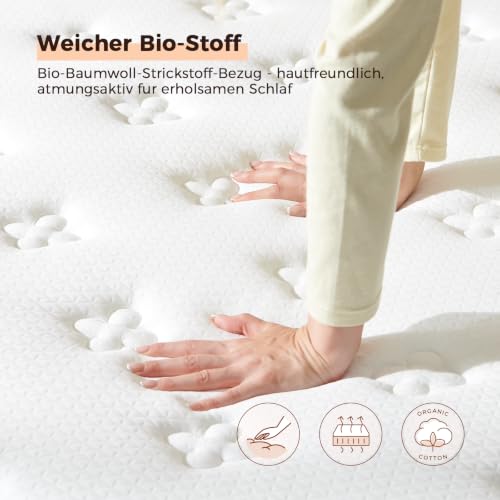 Inofia Ace Hybrid Matratze 90x200cm H3 Mittelfest 7-Zonen 100-Nächte-Probeschlaf Orthopädisch