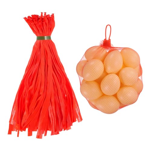 Bolsas de malla reutilizables sourcing map de 35 cm con cierres para frutas y huevos