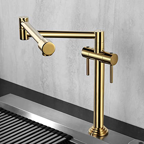 Grifo de cocina de fregadero comercial para llenar ollas grandes con agua fría y caliente en casa 3
