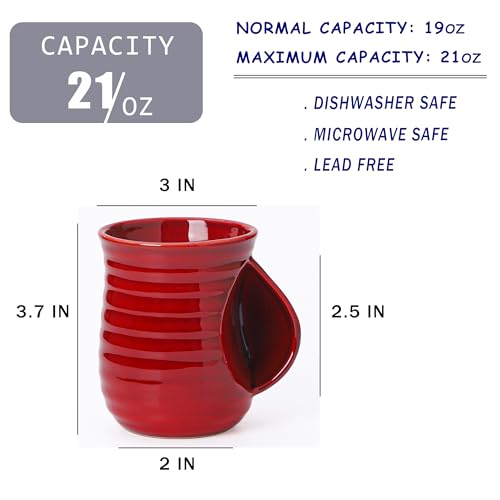 Taza de cerámica grande 21 oz, apta microondas y lavavajillas miniatura 2