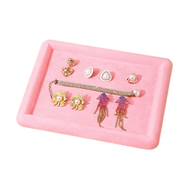 Plateau à bijoux en microfibre doux pour ranger bague collier et accessoire délicat