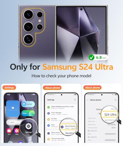 Image of FNTCASE for Samsung Galaxy S24 Ultra Case: [Fit for Magsafe] [Full Camera Protection] Translucent Matte Cases with [Screen Protector] Military Grade Shockproof Protective Phone Cover