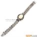 GEM-Inside White Shell Link Bracelet Oval Beads Tibetan Silver Marcasite 7 Inches