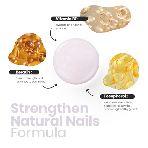 Image of Beetles Nail Polish, Jelly White Nail Polish Natural Blue Glitter | Nail Concealer Fast Dry Quick Milky White Nail Strengthener and Growth Treatment for Thin and Damaged Nails,0.51 FL OZ