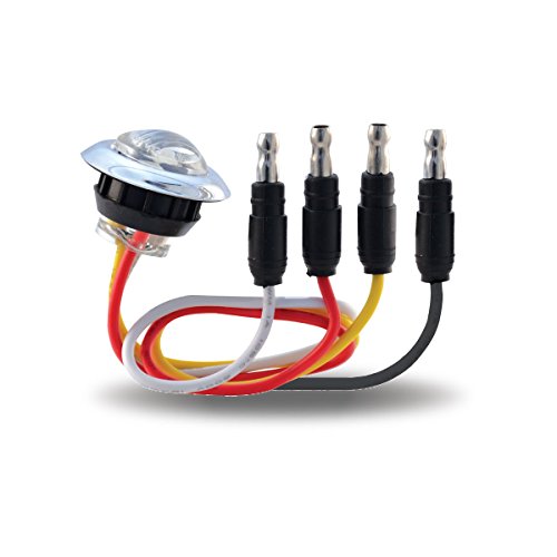 Luz LED mini botón rojo 3/4 pulgadas con lente claro miniatura 4
