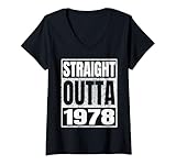 Photo Gallery donna straight outta 1978 vintage 1978 classic birth of birthday maglietta con collo a v Photo Gallery donna straight outta 1978 vintage 1978 classic birth of birthday maglietta con collo a v